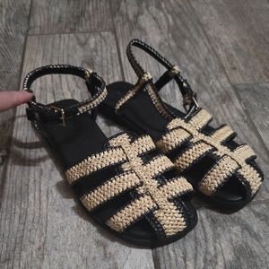 Black and Tan Women's Sandals